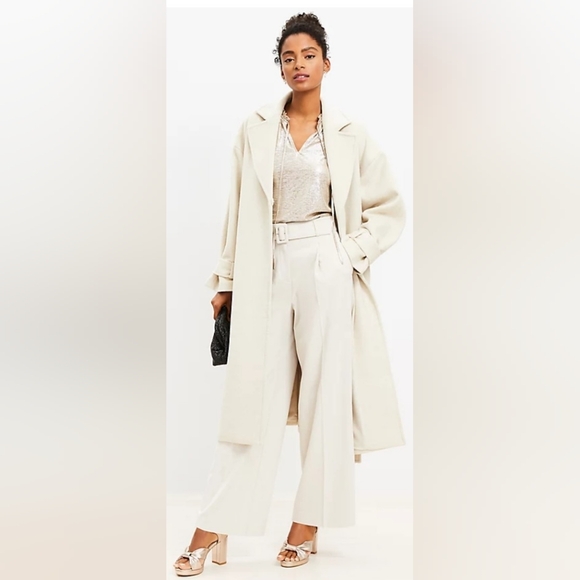 Ann Taylor Factory Trench Coat Jacket Mint Green XL - Picture 10 of 10